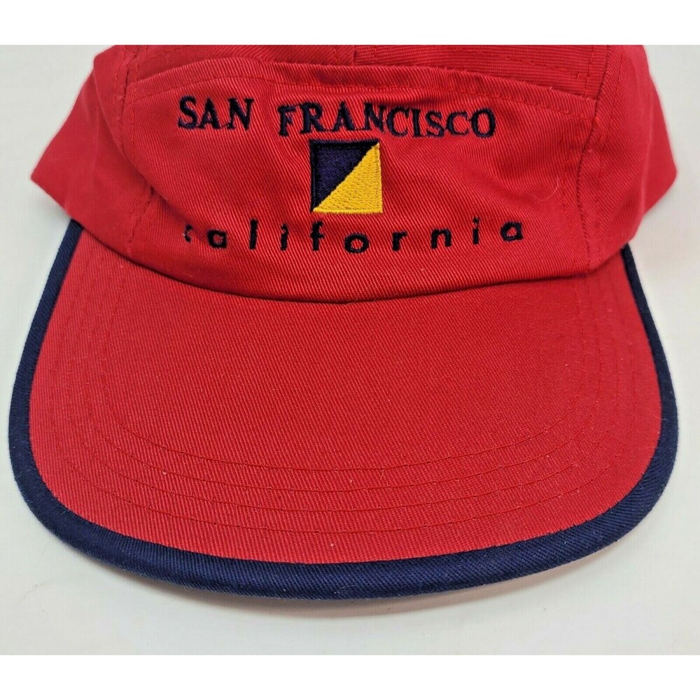 San Francisco California Headwear Strap-back Hat Red Fahrenheit Fashion cap